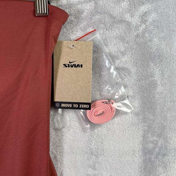 Nike Women's One Piece Swimsuit in Rust and Pink - Picture 3 of 12